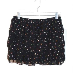 Fire Los Angeles Confetti Mini-Skirt Size L